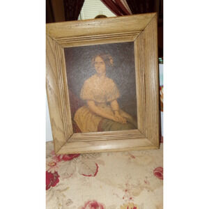 Vintage wood frame Frame Victorian Lady JENNY LIND hardboard